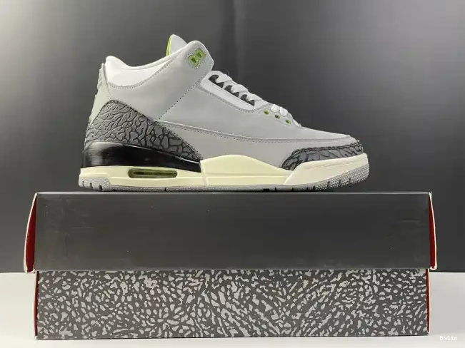 Bmlin Shoes Air Jordan 136064-006 3 Retro Chlorophyll 0602